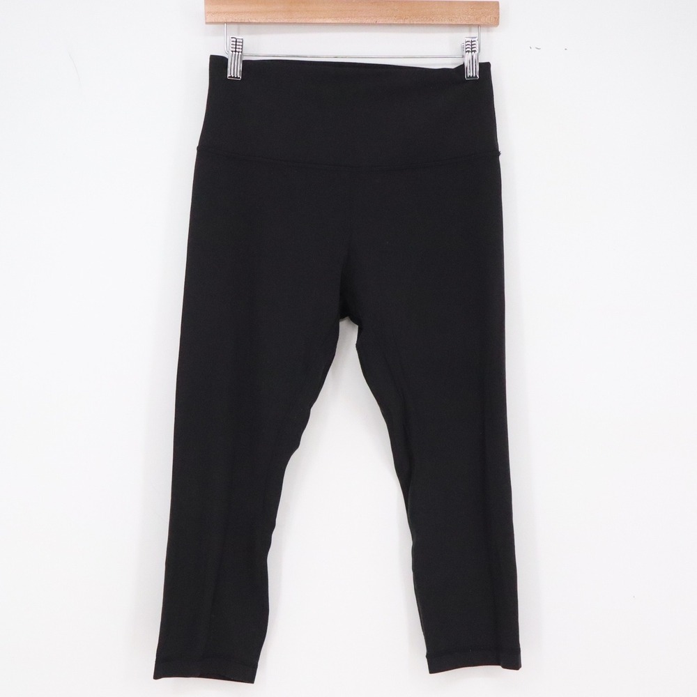 Lululemon Leggings Womens 10 Wunder Under Crop Black Luxtreme High Rise Exc
